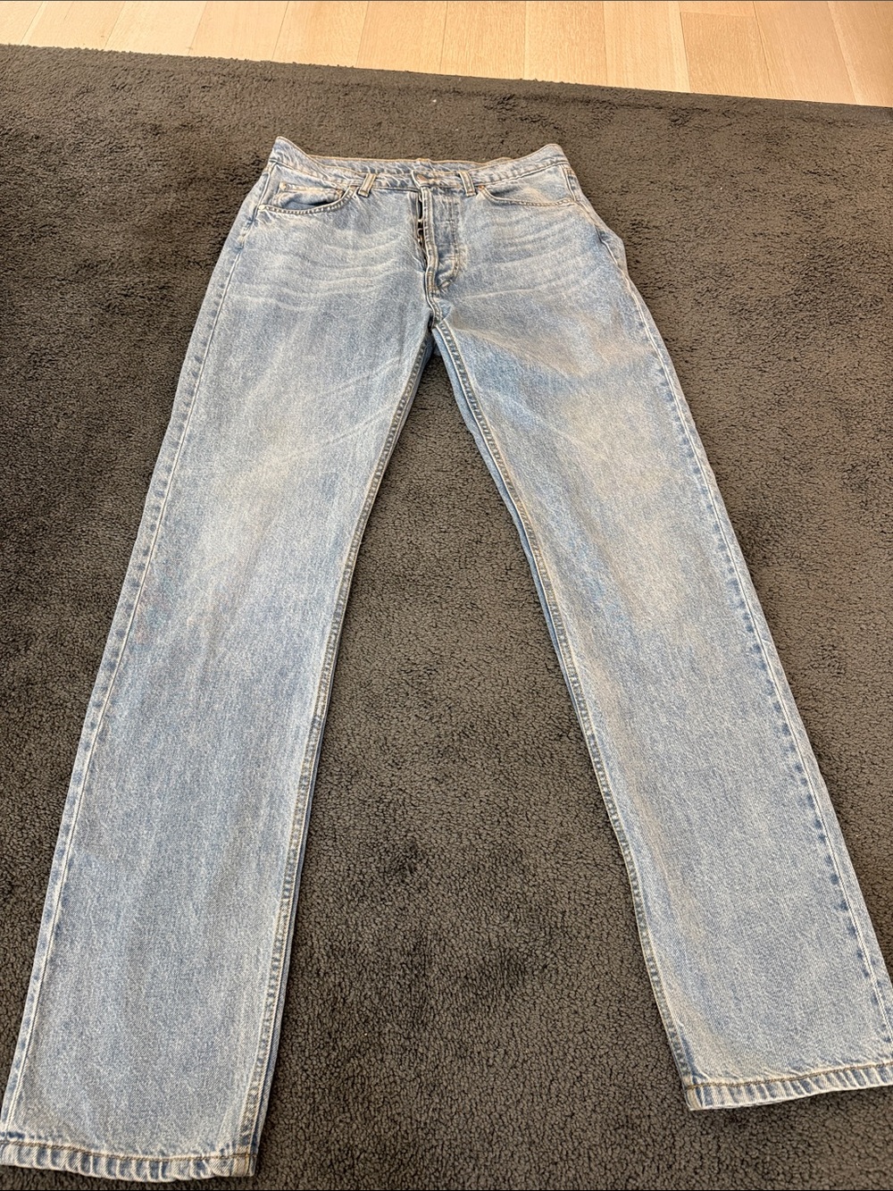Djerf Avenue Light Wash Straight Jeans